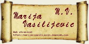Marija Vasilijević vizit kartica